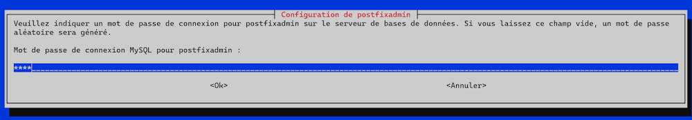 PostfixAdmin configuration étape 4