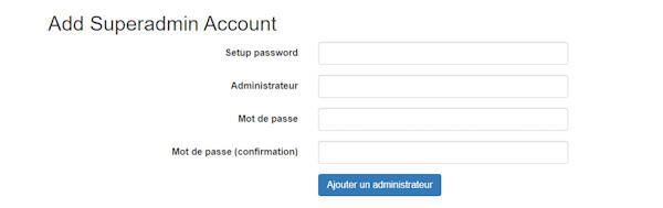 PostfixAdmin création d'un compte super admin